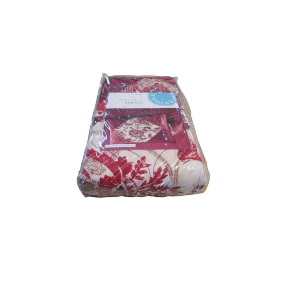 Vintage Martha Stewart Somerset Square Standard Sham Quilted Cotton Red White NI - Picture 9 of 10